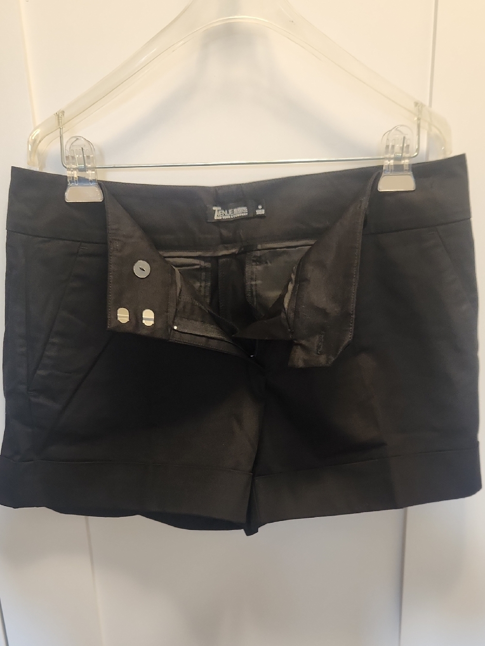 New York & Company Black Tailored Cuffed Shorts